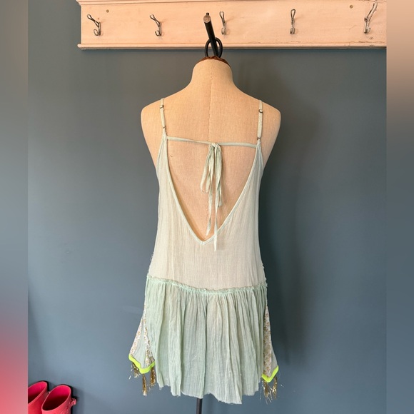 Free People Limited Edition holiday fairy Mirror Sequin slip Dress xs / s - Picture 6 of 6
